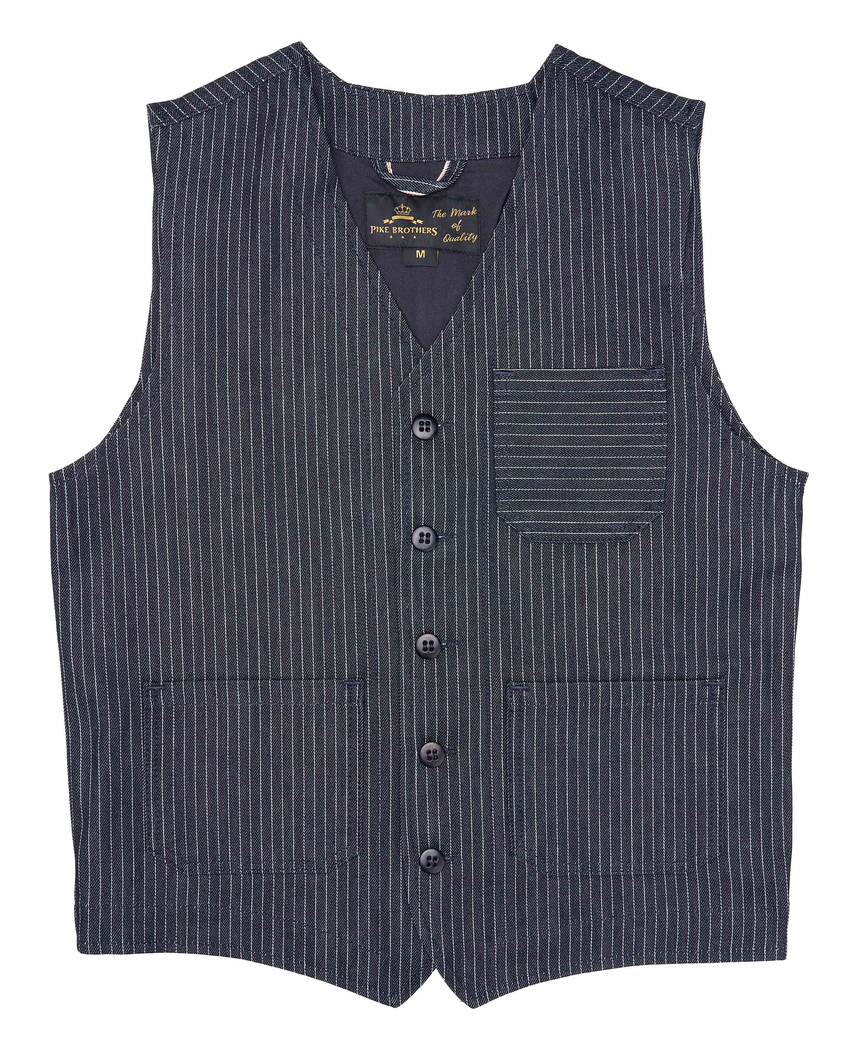 1937 Roamer Vest blue wabash