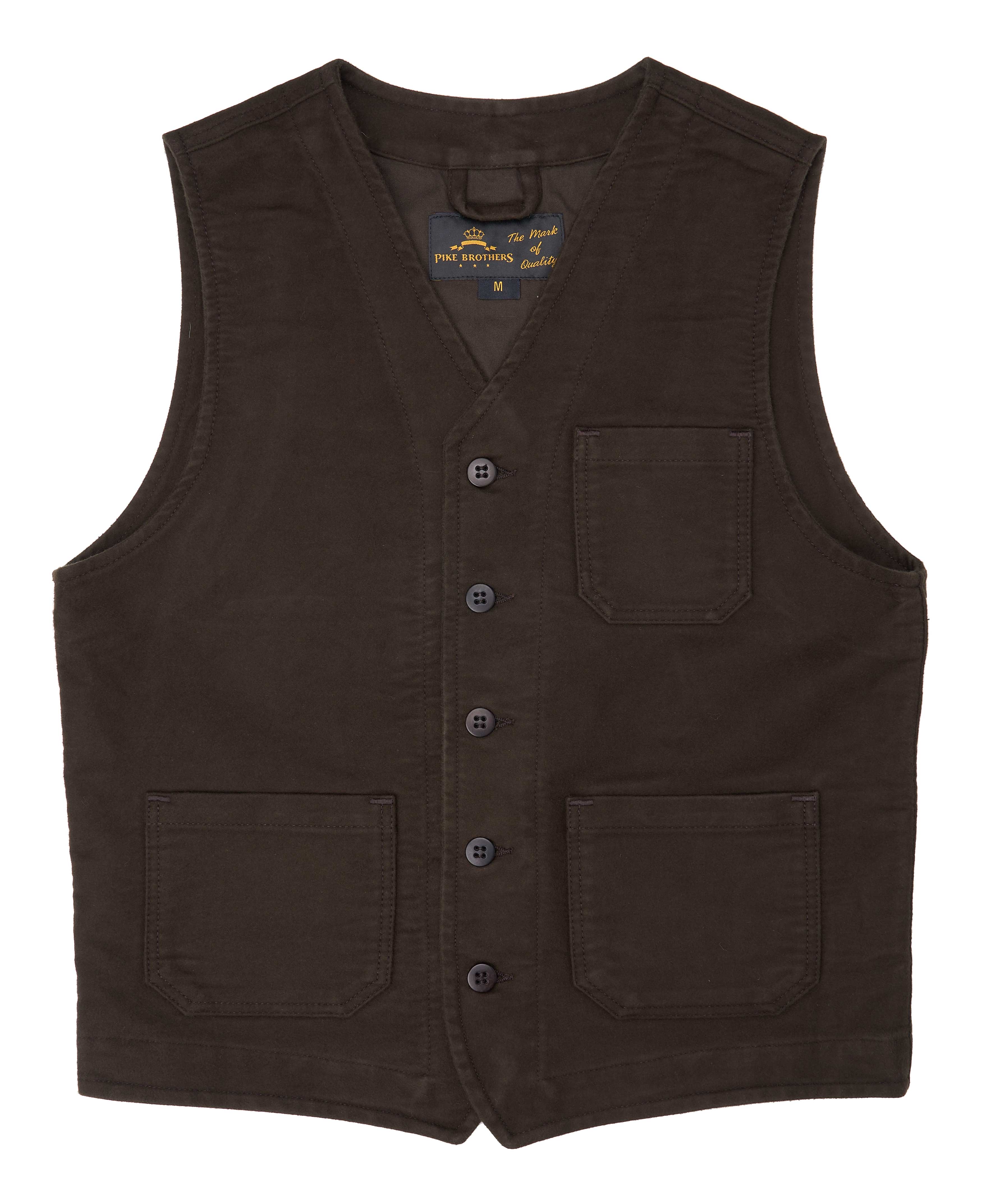 1937 Roamer Vest Moleskin soil brown 1937 Roamer Vest Moleskin soil brown
