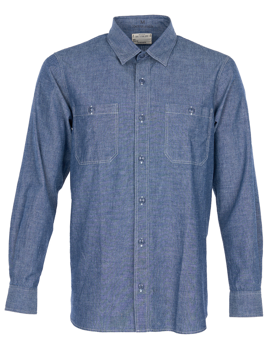 1940 USN Chambray Shirt Harbor Blue
