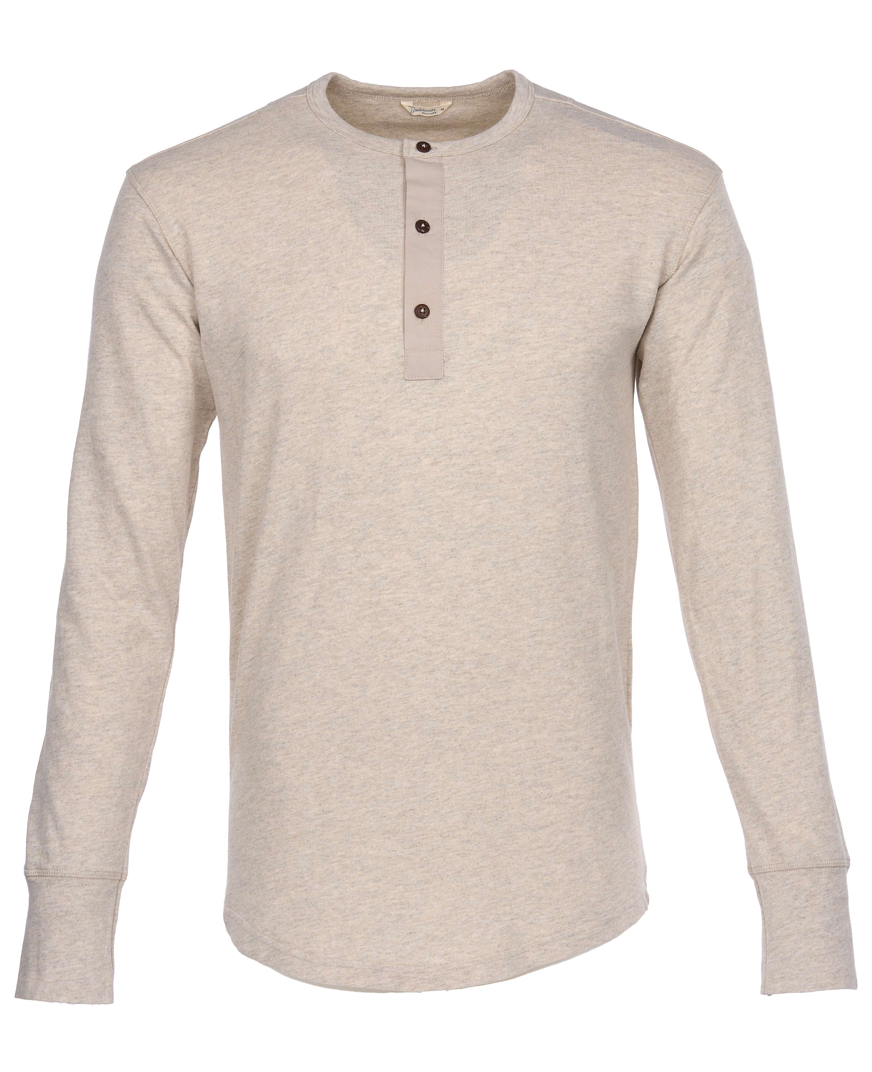 1927 Henley Shirt Long Sleeve ecru melange