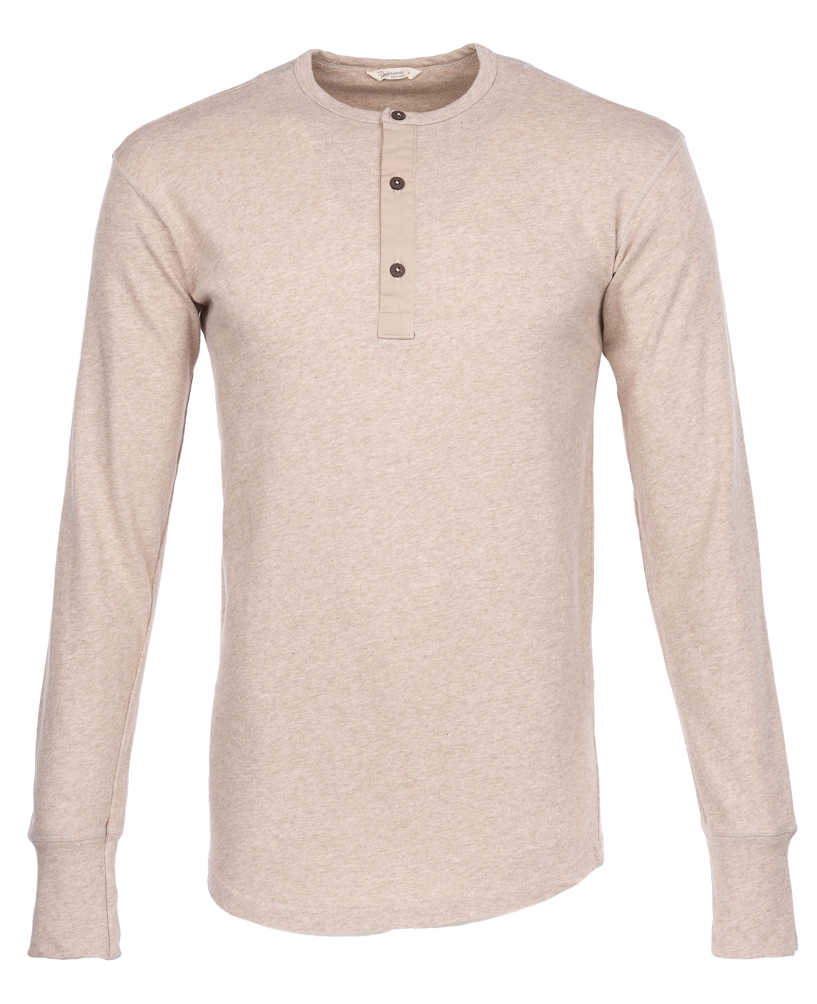 1927 Henley Shirt Long Sleeve oatmeal